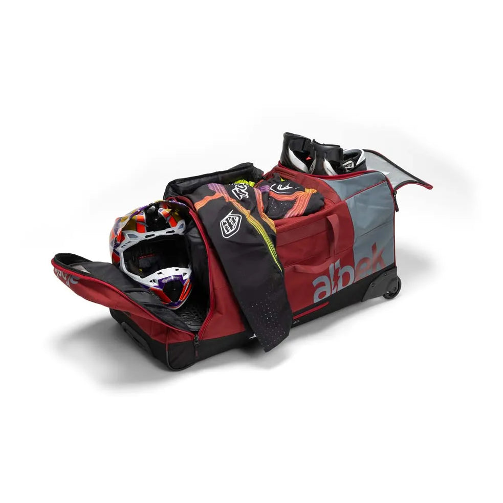 Albek Meridian Gear Bag Red - 165 Liters - loaded storage view