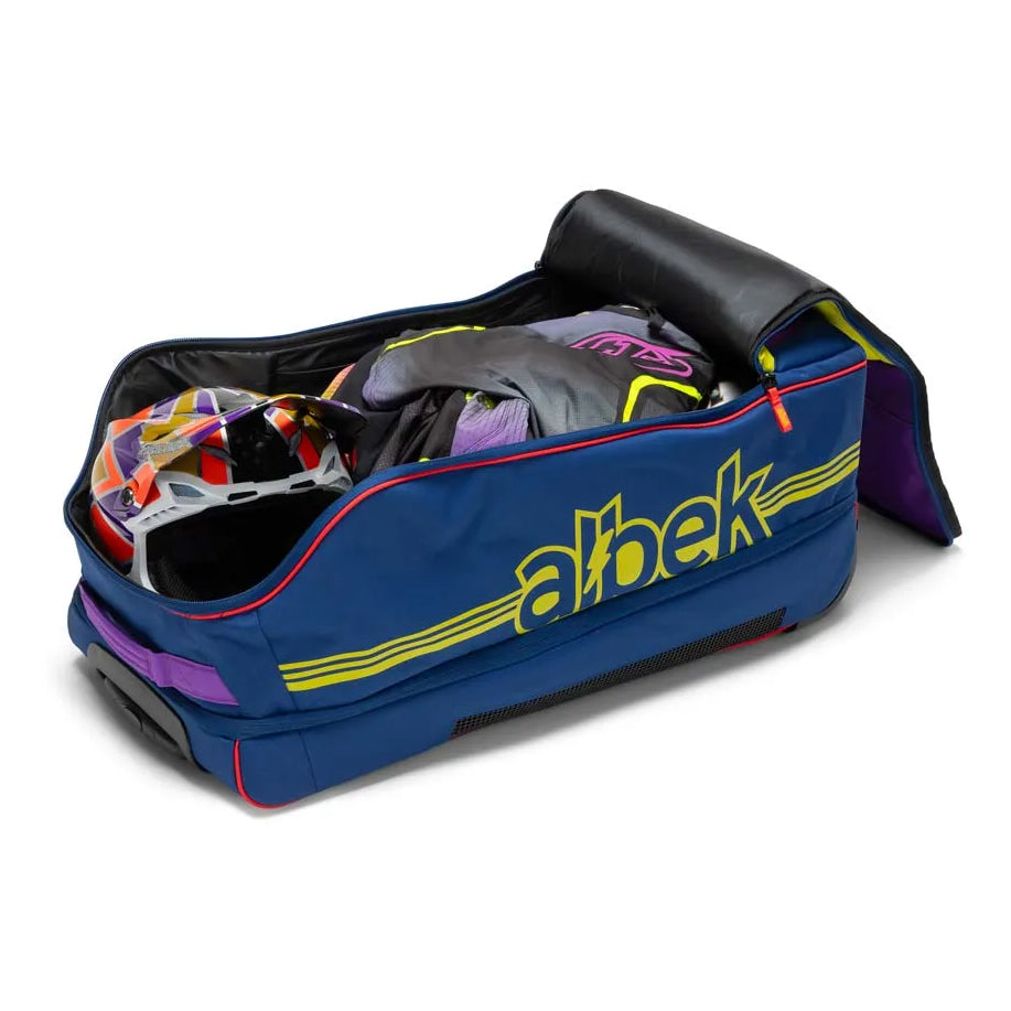 Albek Econo Haul Gear Bag Purple - 115 Liters - loaded storage view