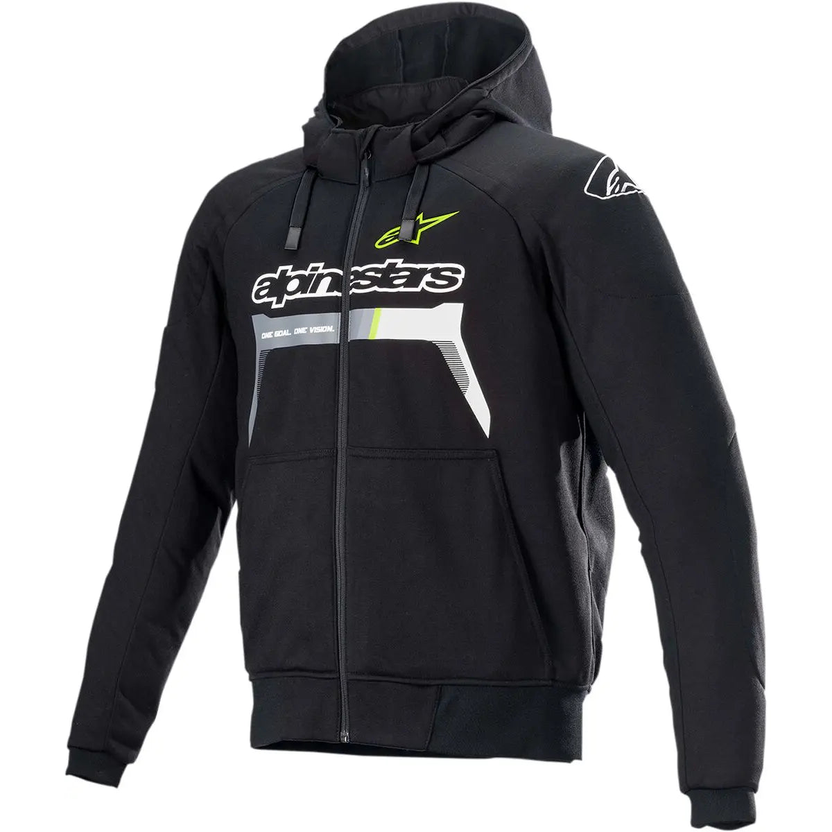 Alpinestars Chrome Sport Textile Jacket Black / Yellow – motorcycle jacket – front view
