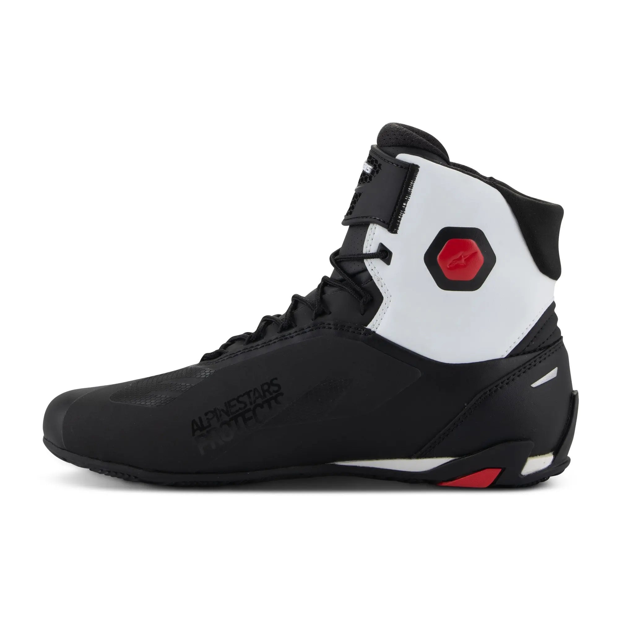 Alpinestars Faster-4 Shoes Black / White / Red FREE UK Delivery, FREE 365 Day Returns | Moto Central