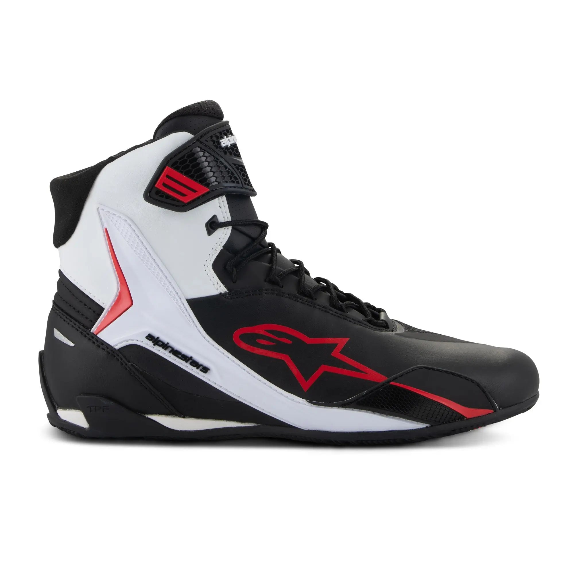 Alpinestars Faster-4 Shoes Black / White / Red FREE UK Delivery, FREE 365 Day Returns | Moto Central
