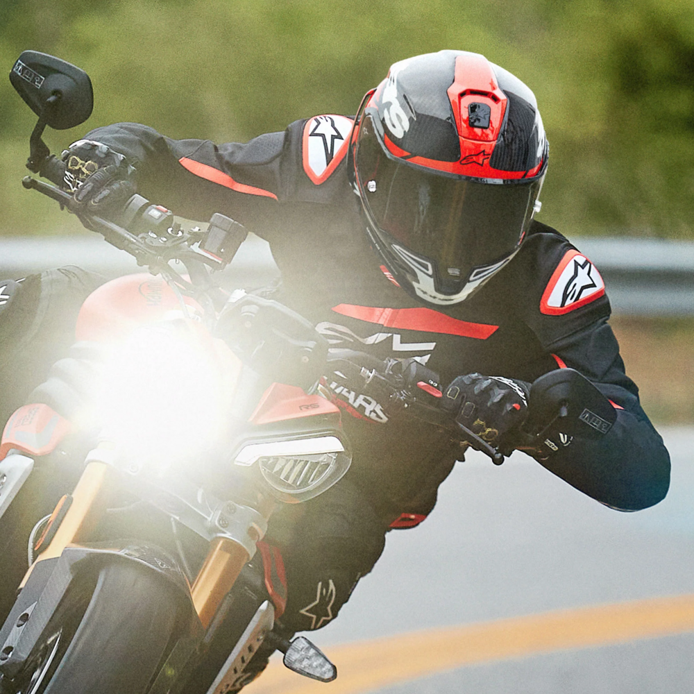 Alpinestars GP Plus R V4 Airflow Leather Jacket Black / Fluo Red / White