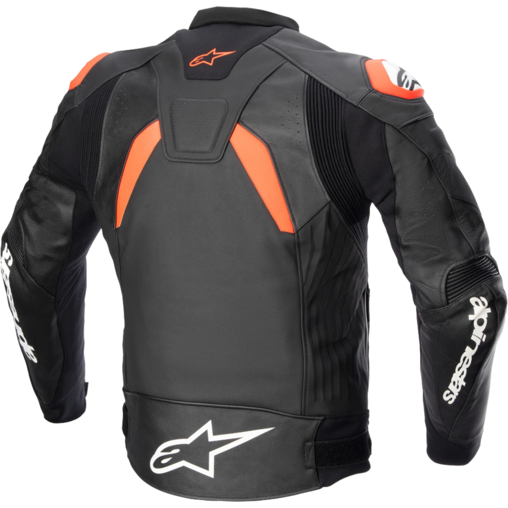 Alpinestars GP Plus V4 Leather Jacket Black / Fluo Red / White