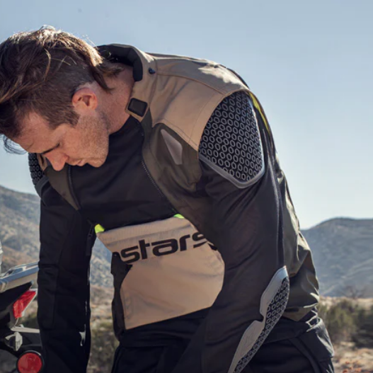 Alpinestars Halo Drystar Jacket Dark Khaki / Sand / Fluo Yellow