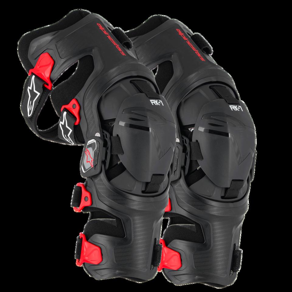 Alpinestars RK-7 Plasma Knee Braces Black / Red - FREE UK Shipping, FREE 365 Day Returns | Moto Central