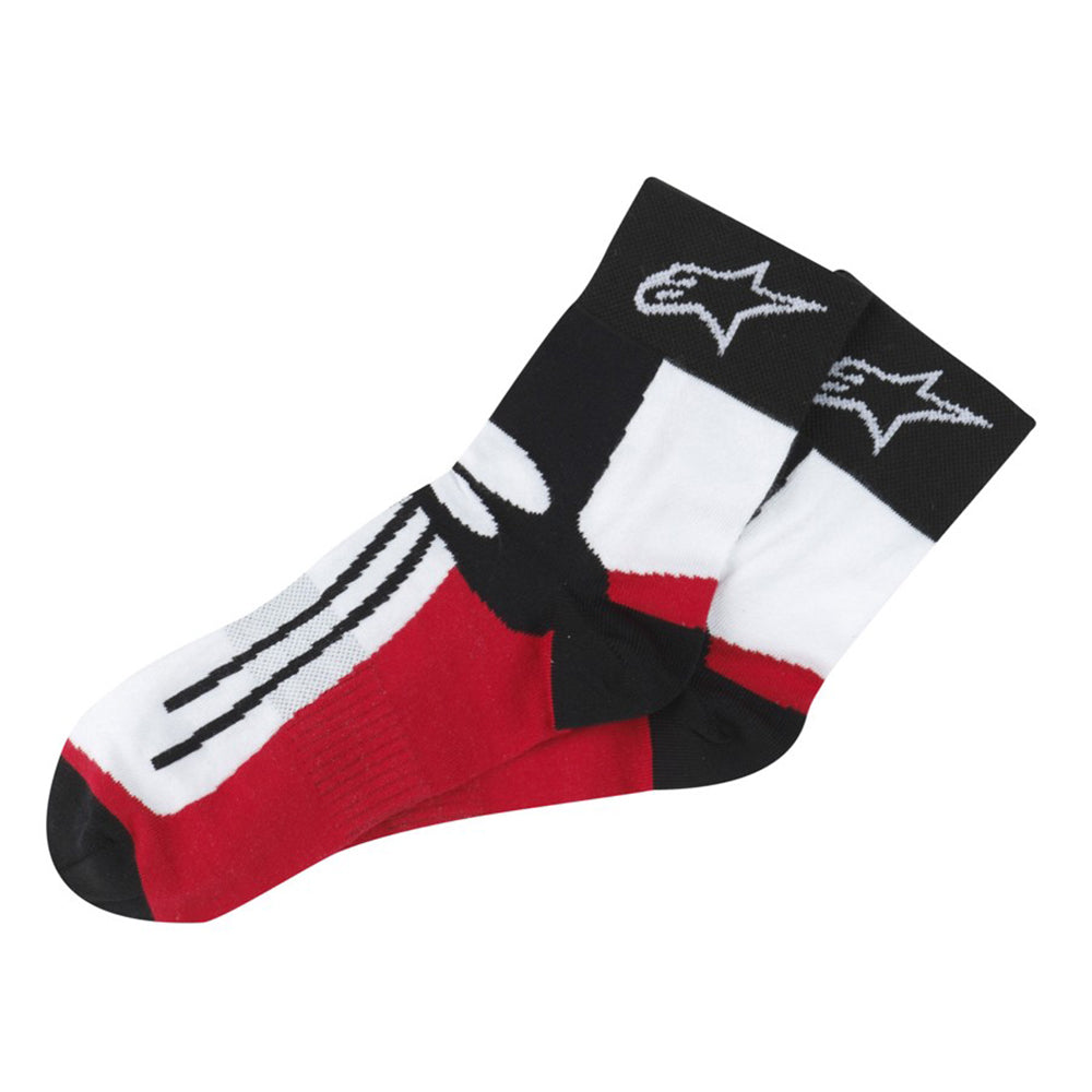 Alpinestars Racing Short Socks Black / Red - FREE UK Shipping, FREE 365 Day Returns | Moto Central