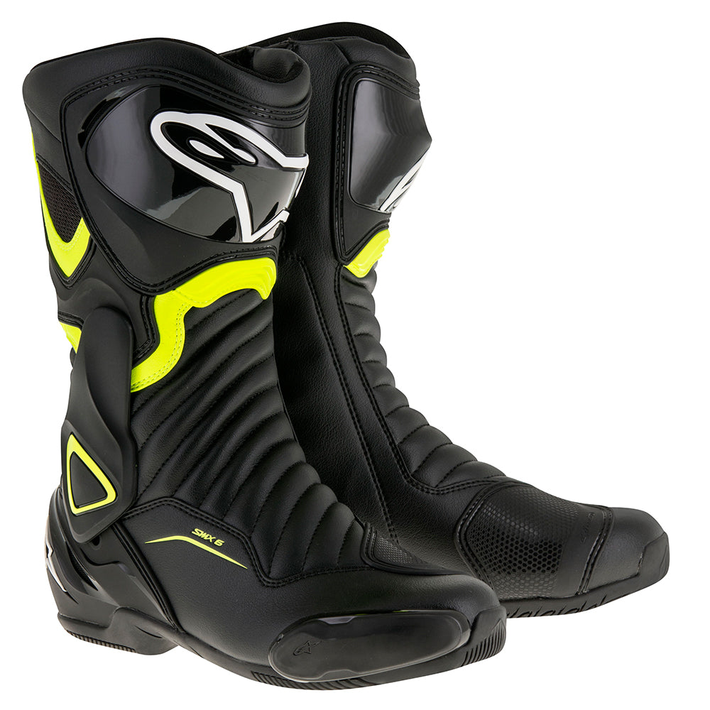 Alpinestars SMX 6 V2 Boots Black / Fluo Yellow