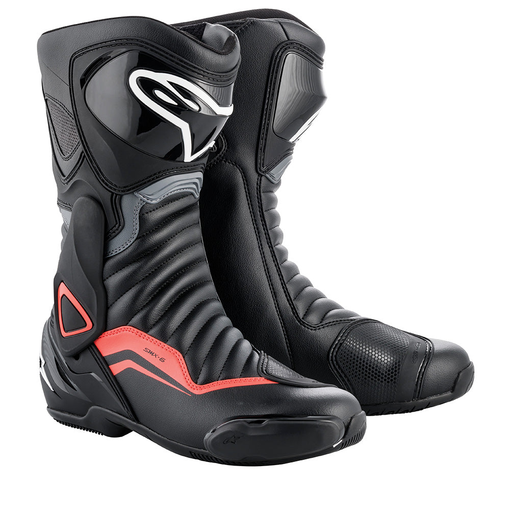 Alpinestars SMX 6 V2 Boots Black / Grey / Fluo Red