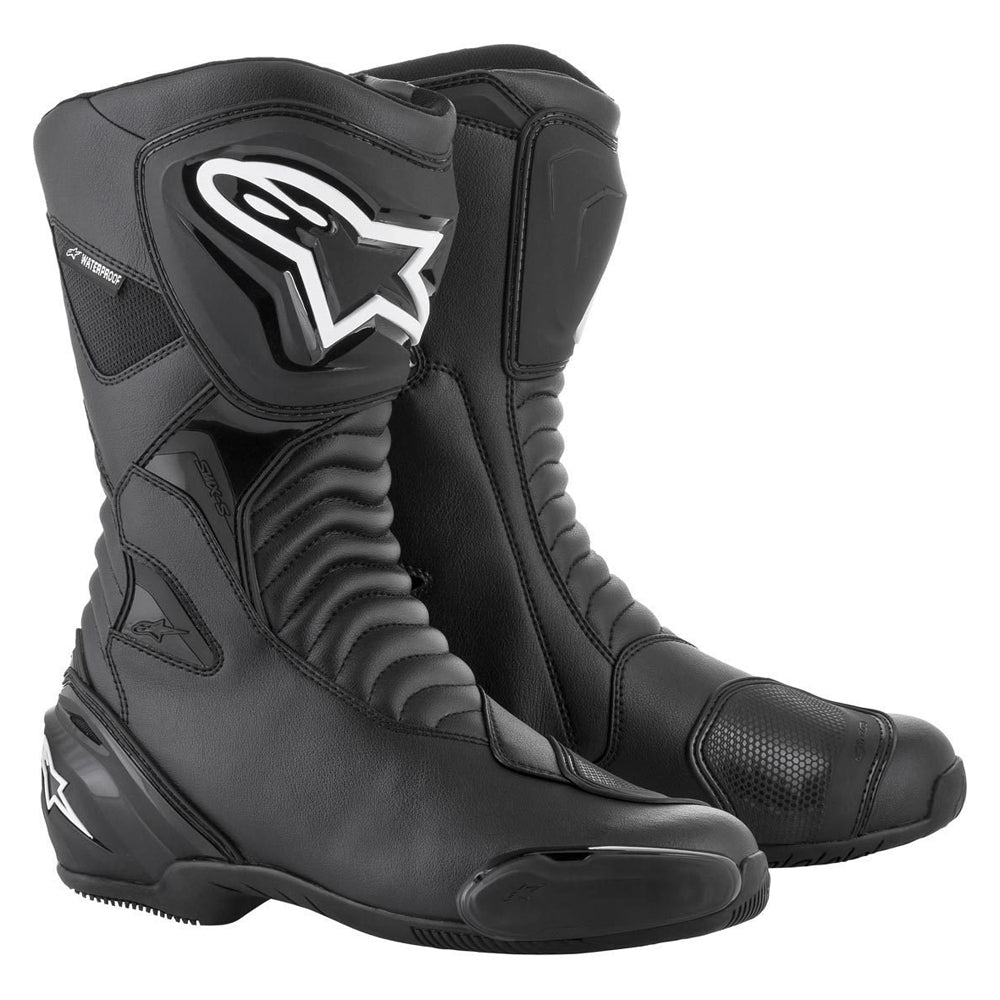 Alpinestars SMX S Waterproof Boots Black / Black - FREE UK Shipping, FREE 365 Day Returns | Moto Central