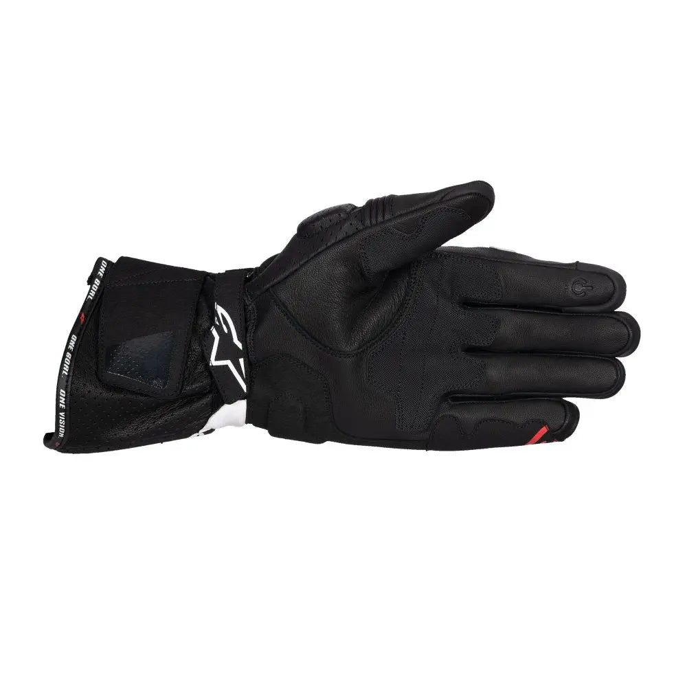 Alpinestars SP-3 Leather Gloves Black / White / Fluo Red FREE UK Delivery, FREE 365 Day Returns | Moto Central