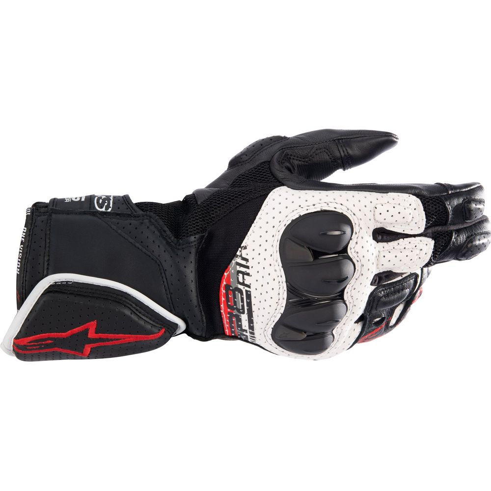 Alpinestars SP-8 V3 Air Leather Gloves Black / White / Bright Red