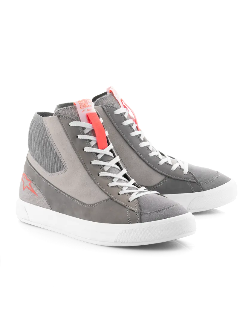 Alpinestars Stated Shoes Light Grey / Fluo Red / White FREE UK Delivery, FREE 365 Day Returns | Moto Central