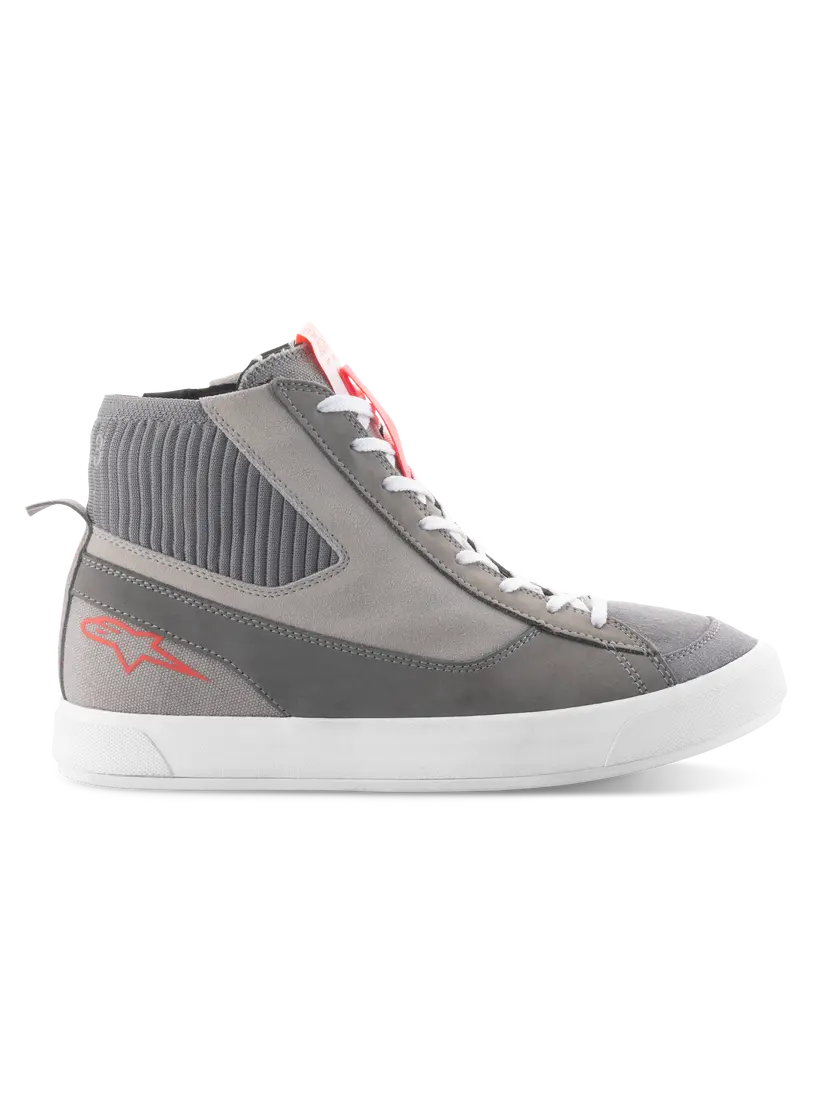 Alpinestars Stated Shoes Light Grey / Fluo Red / White FREE UK Delivery, FREE 365 Day Returns | Moto Central