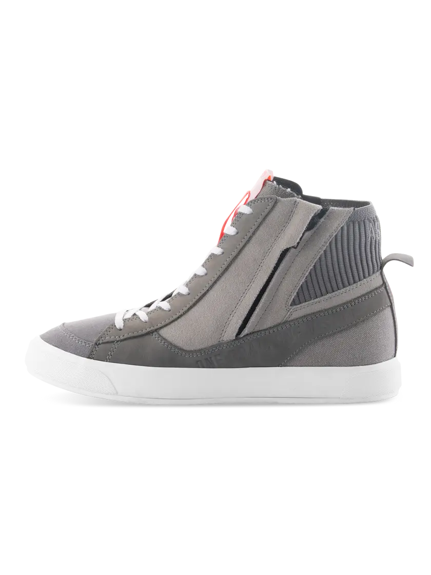 Alpinestars Stated Shoes Light Grey / Fluo Red / White FREE UK Delivery, FREE 365 Day Returns | Moto Central
