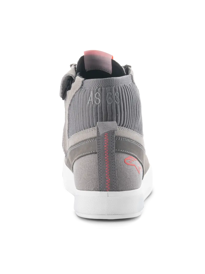 Alpinestars Stated Shoes Light Grey / Fluo Red / White FREE UK Delivery, FREE 365 Day Returns | Moto Central