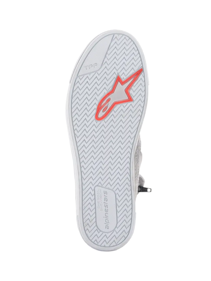 Alpinestars Stated Shoes Light Grey / Fluo Red / White FREE UK Delivery, FREE 365 Day Returns | Moto Central