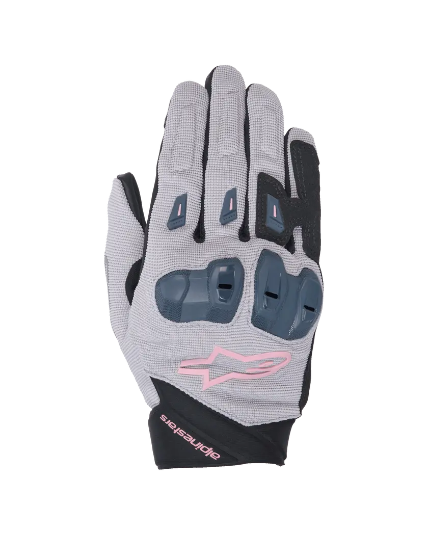 Alpinestars Stella SP X 1 Gloves Mid Grey / Black / Asphalt, back-of-hand view