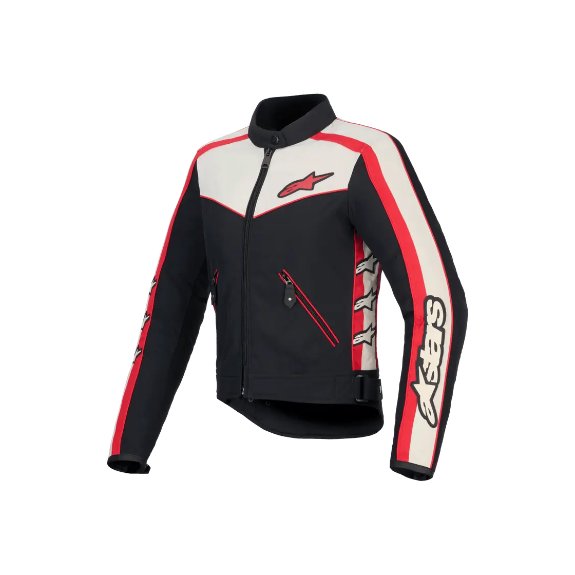 Alpinestars Stella T-Dyno WR Ladies Textile Jacket Black / Ecru / Bright Red, front view