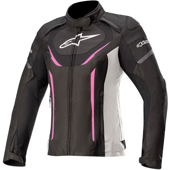 Alpinestars Stella T-Jaws V3 Waterproof Ladies Jacket Black / White / Fuchsia - FREE UK Delivery, FREE 365 Day Returns | Moto Central