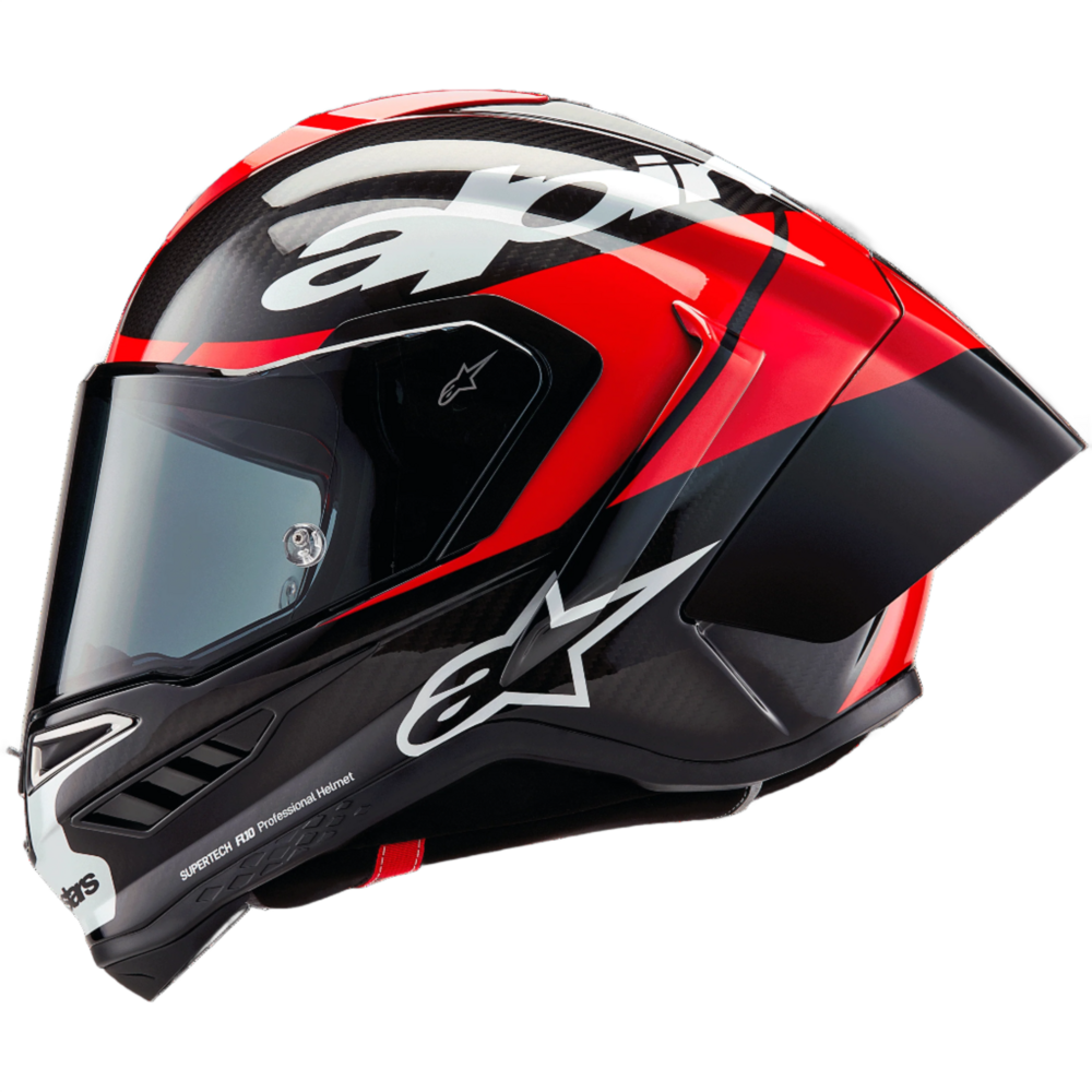 Alpinestars Supertech R10 Element ECE 06 / FIM Black / Carbon / Bright Red / Gloss White