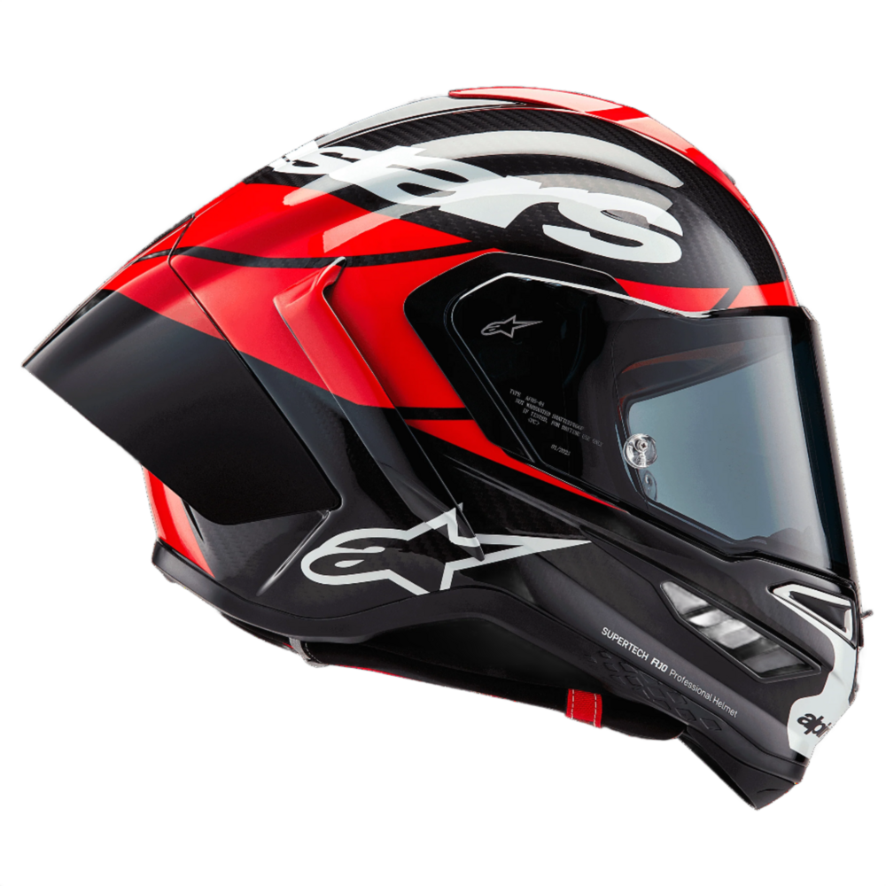 Alpinestars Supertech R10 Element ECE 06 / FIM Black / Carbon / Bright Red / Gloss White