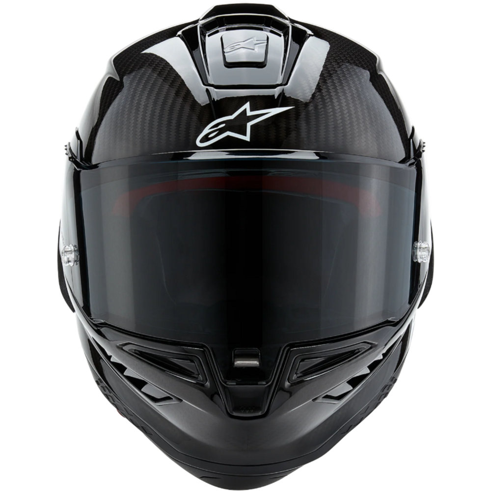 Alpinestars Supertech R10 Solid ECE 06 / FIM Full Face Helmet Matt & Gloss Black / Carbon - FREE UK Shipping, FREE 365 Day Returns | Moto Central