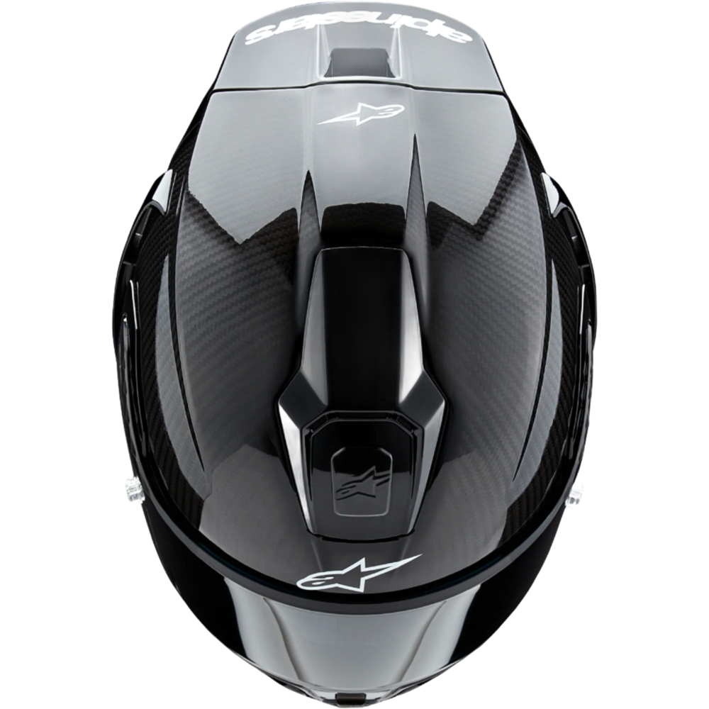 Alpinestars Supertech R10 Solid ECE 06 / FIM Full Face Helmet Matt & Gloss Black / Carbon - FREE UK Shipping, FREE 365 Day Returns | Moto Central