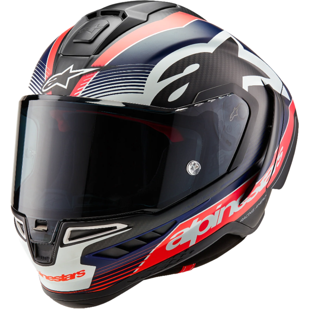 Alpinestars Supertech R10 Team ECE 06 / FIM Black / Carbon / Fluo Red / Matt Dark Blue