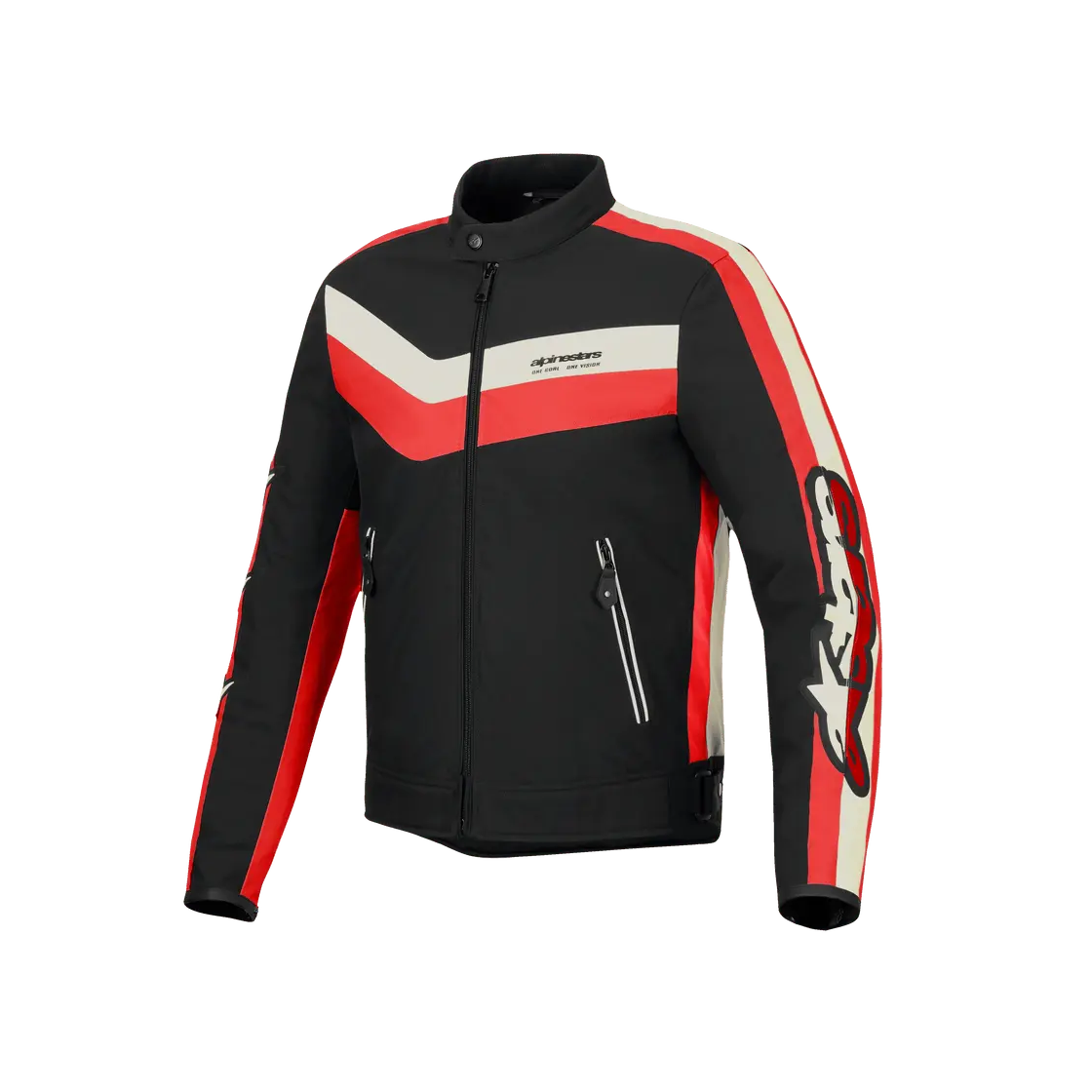 Alpinestars T-Dyno WR Textile Jacket Black / Bright Red / Ecru, front view