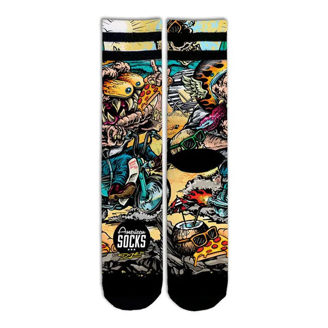 American Socks Bike Monster Signature Socks - FREE UK Shipping, FREE 365 Day Returns | Moto Central