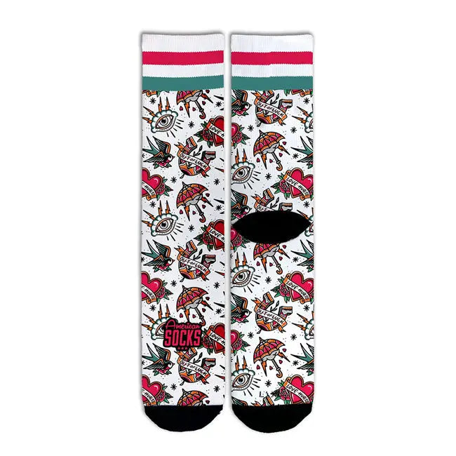 American Socks Love Hurts Signature Socks - FREE UK Shipping, FREE 365 Day Returns | Moto Central