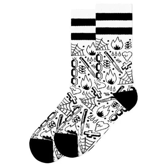 American Socks Mid High Broken Chain Socks — left-side view
