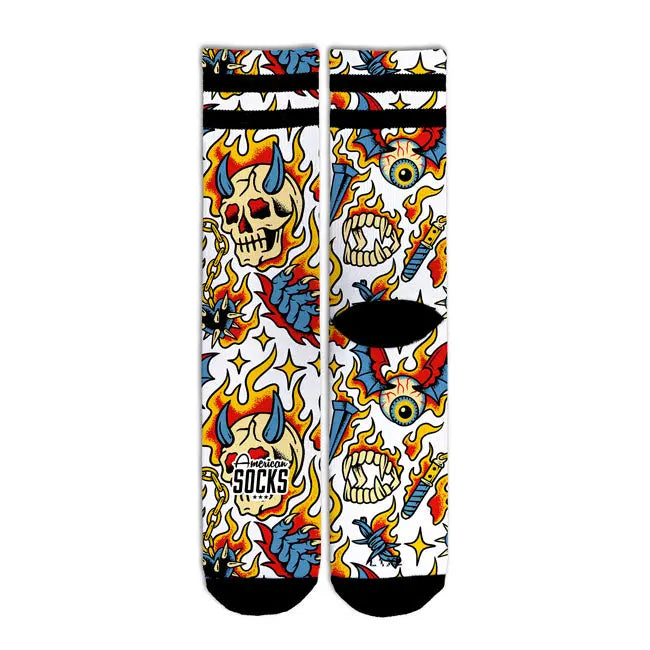 American Socks Wicked Signature Socks - FREE UK Shipping, FREE 365 Day Returns | Moto Central