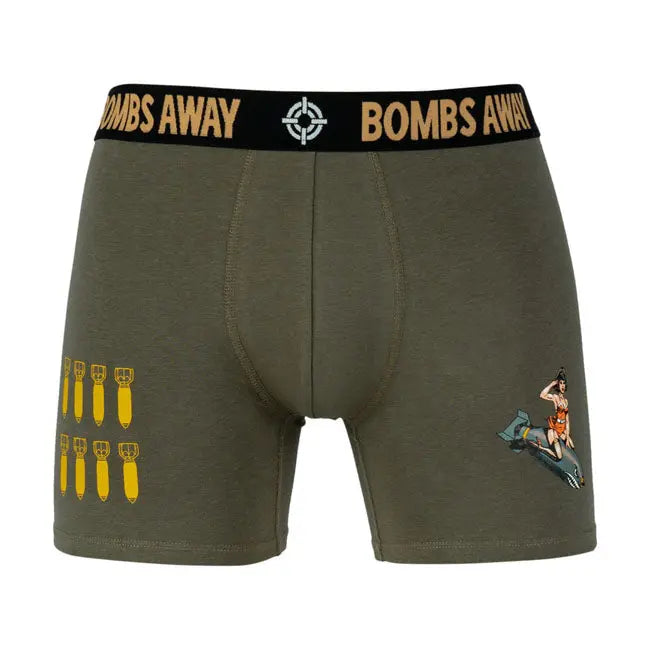 Army Surplus Bombs Away Boxer Shorts - FREE UK Shipping, FREE 365 Day Returns | Moto Central