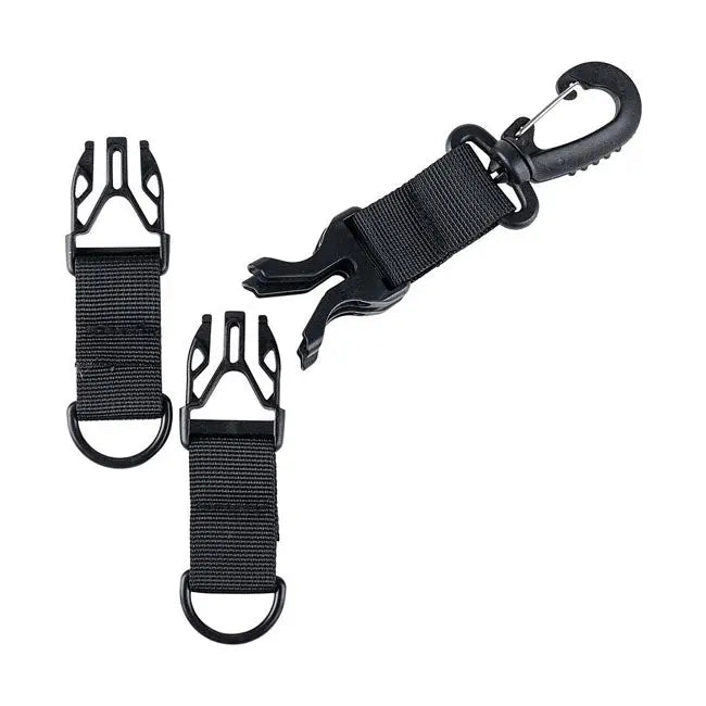 Army Surplus Carabiner Keychain Holder BlackĀ - FREE UK Shipping, FREE 365 Day Returns | Moto Central