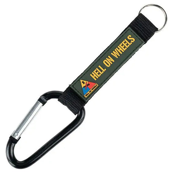Army Surplus Hell On Wheels Carabiner Hook — front view
