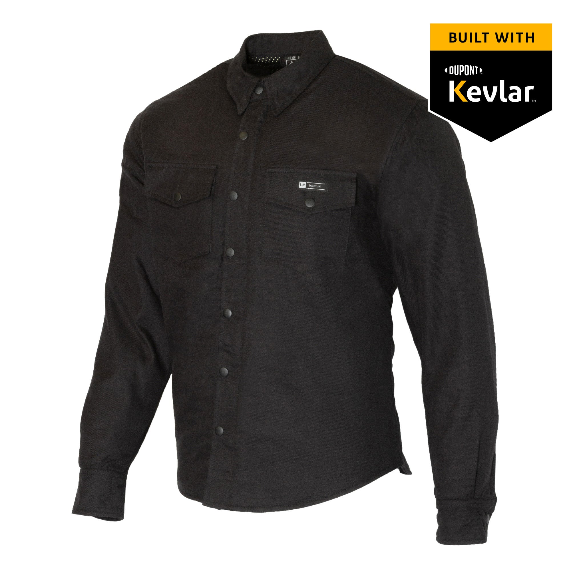 Merlin Axe Zip Up 100% Kevlar Shirt Black FREE UK Delivery, FREE 365 Day Returns | Moto Central
