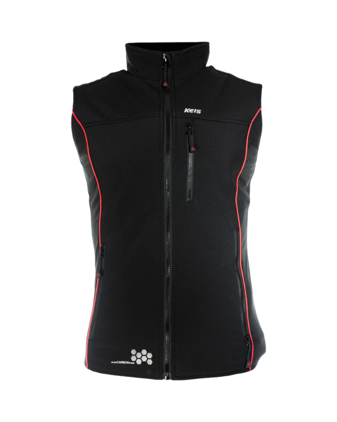 Keis B501WRP Premium Ladies Heated Body Warmer Black / Red