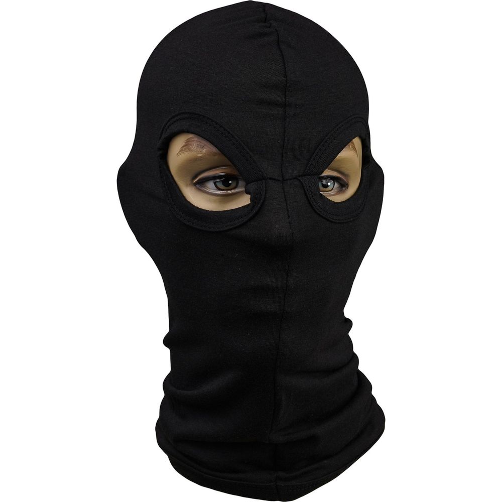 Bike It Double Eye Hole Black Balaclava