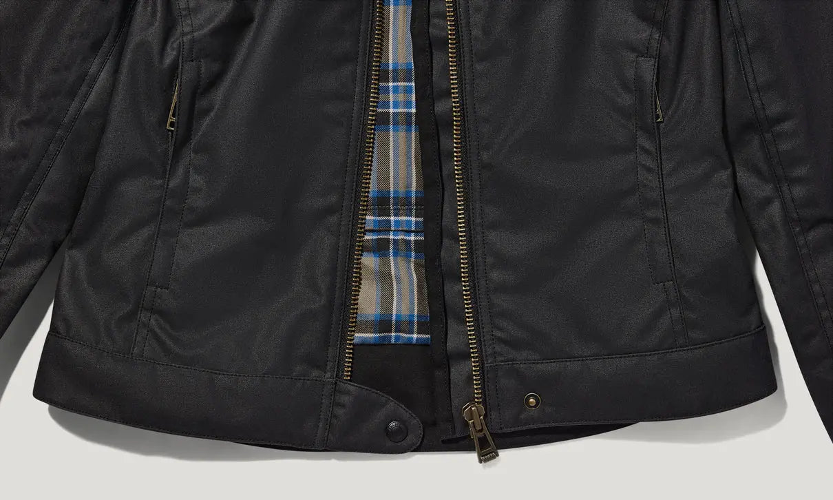 Belstaff Bamburgh Ladies Textile Jacket Black FREE UK Delivery, FREE 365 Day Returns | Moto Central