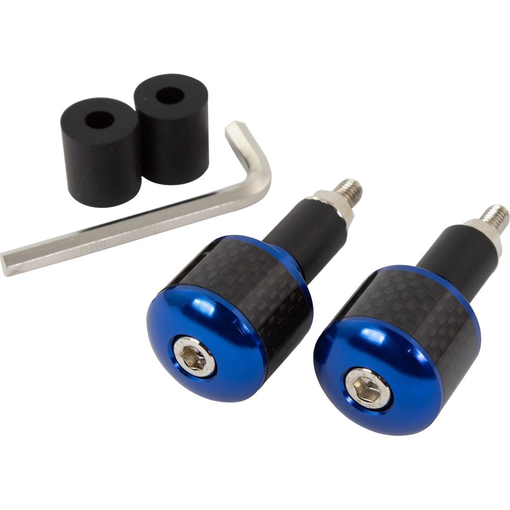 Bike It Bar Ends With Carbon Fibre Insert Blue