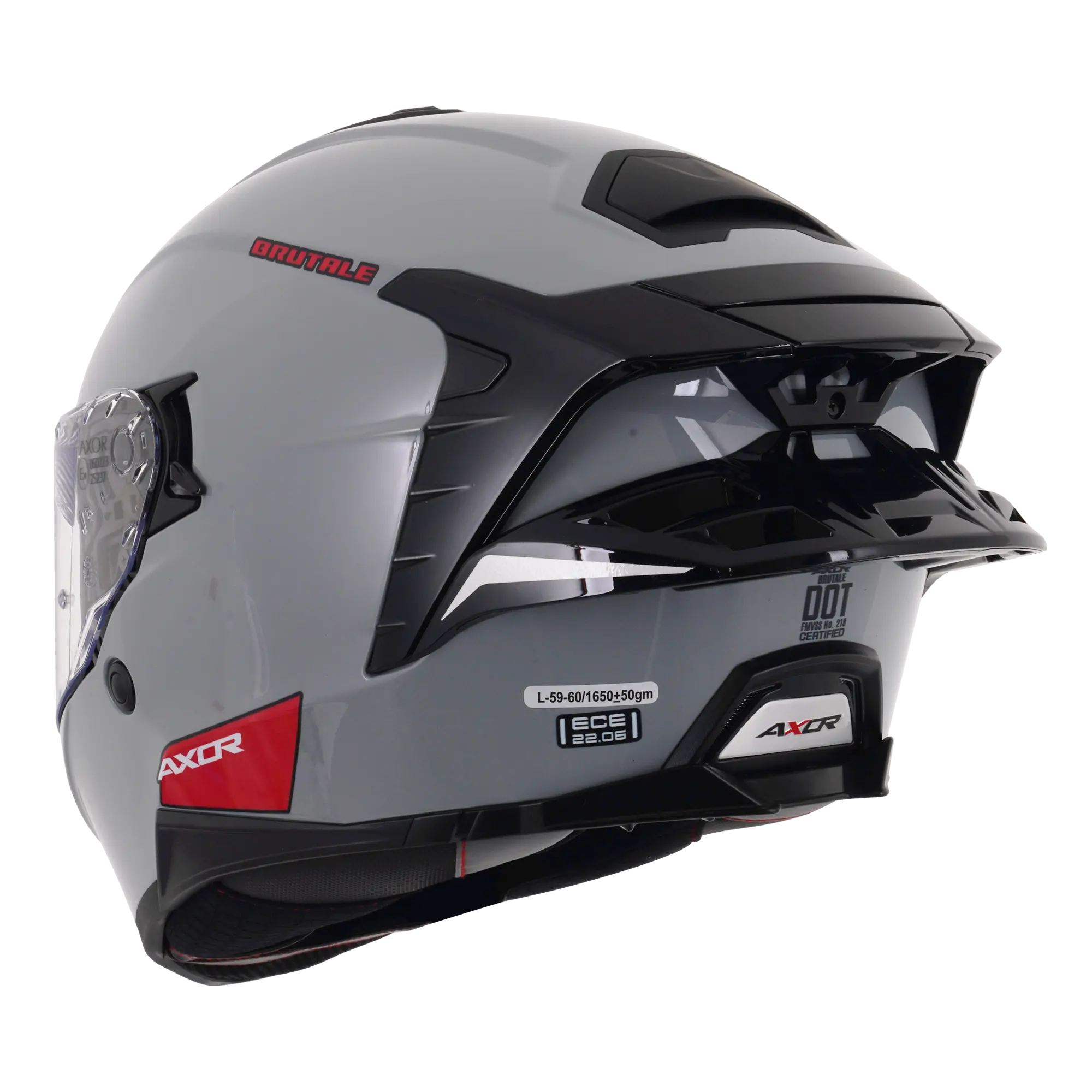 Axor Brutale With Dual Spoiler Gloss Nardo Grey FREE UK Delivery, FREE 365 Day Returns | Moto Central