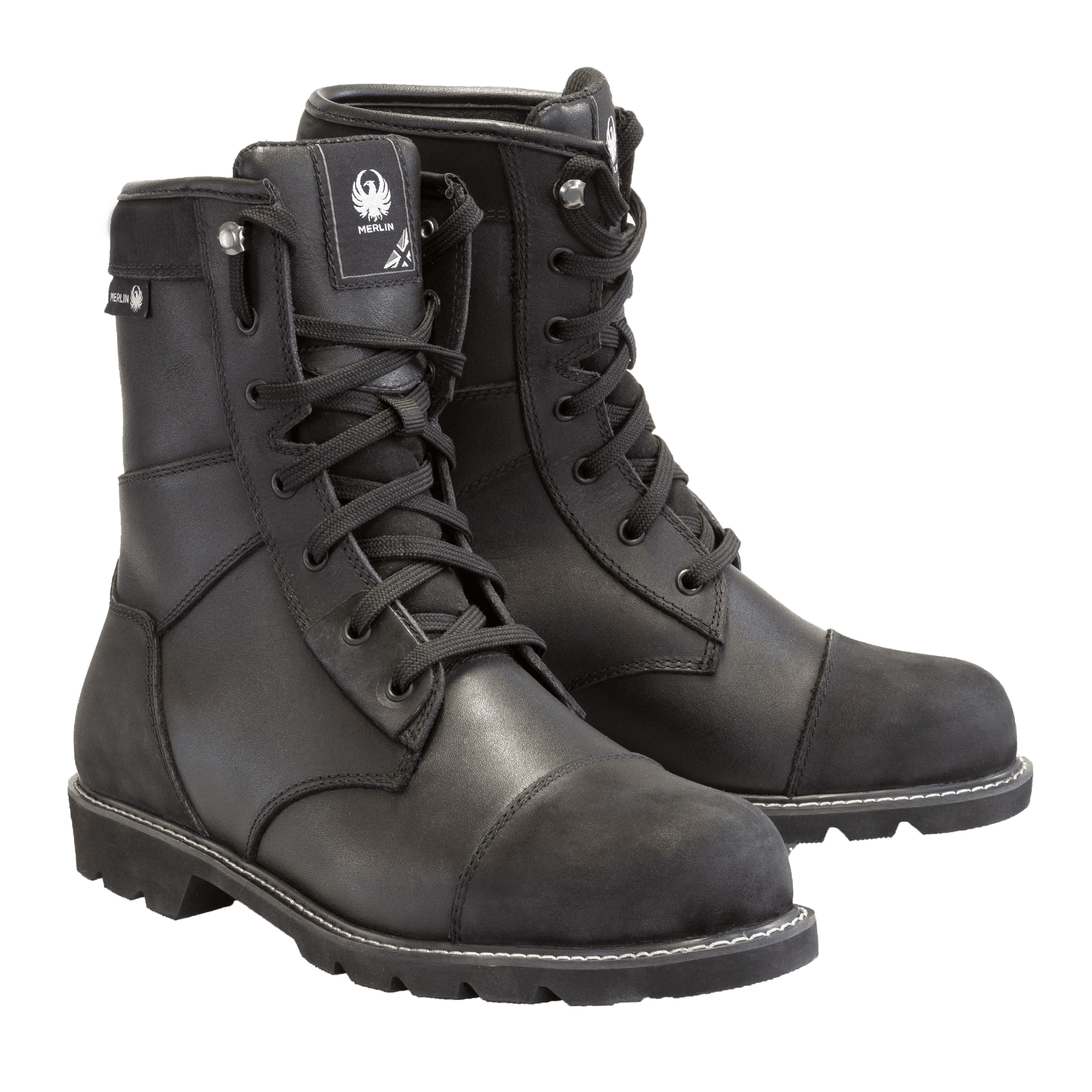 Merlin Bandit D3O Leather Waterproof Boots Black FREE UK Delivery, FREE 365 Day Returns | Moto Central