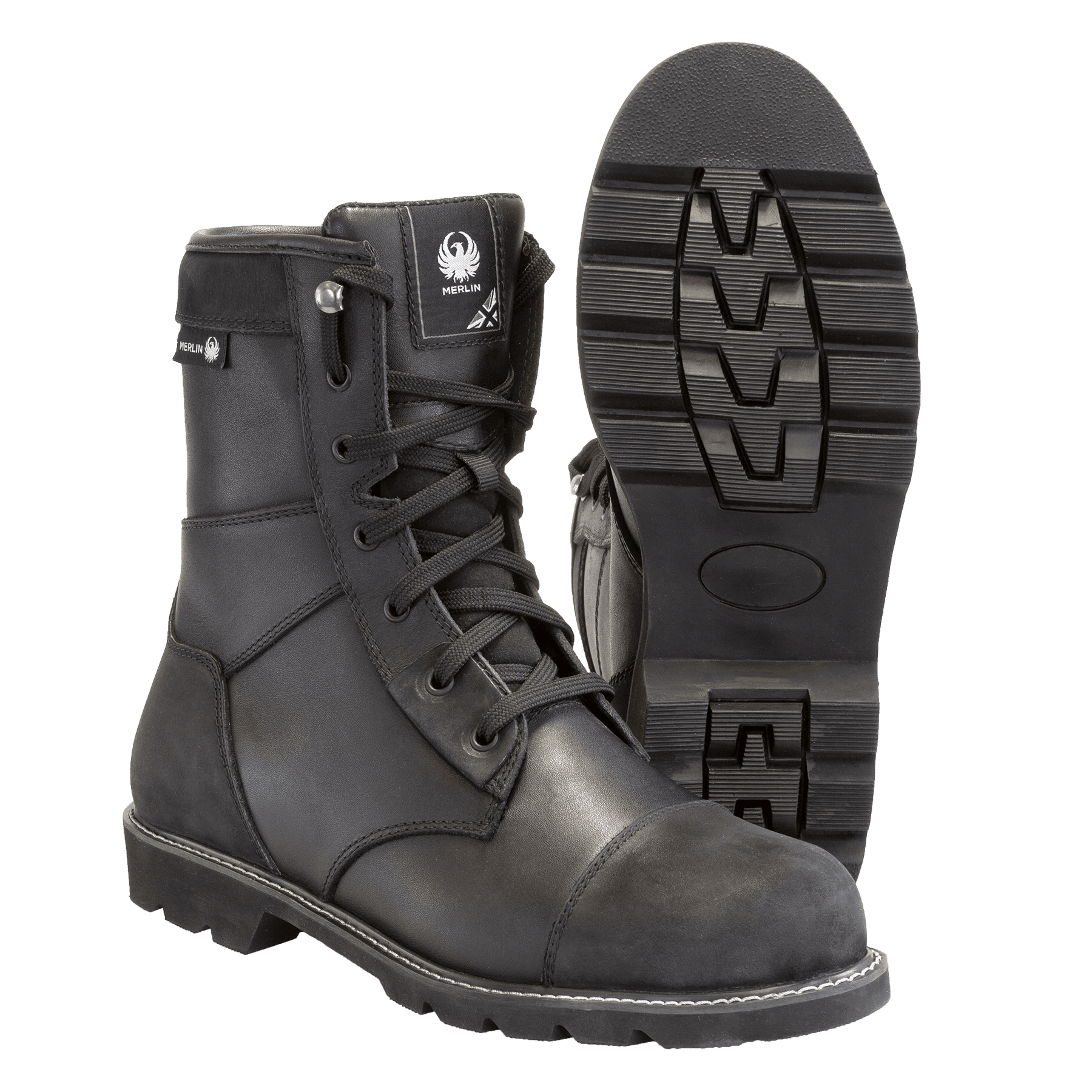 Merlin Bandit D3O Leather Waterproof Boots Black FREE UK Delivery, FREE 365 Day Returns | Moto Central