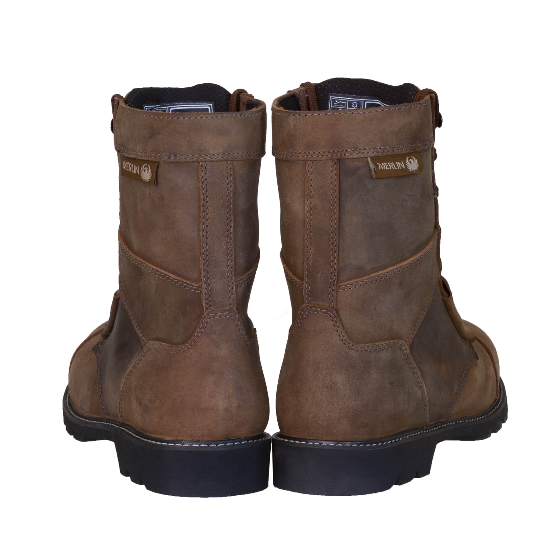 Merlin Bandit D3O Leather Waterproof Boots Brown FREE UK Delivery, FREE 365 Day Returns | Moto Central