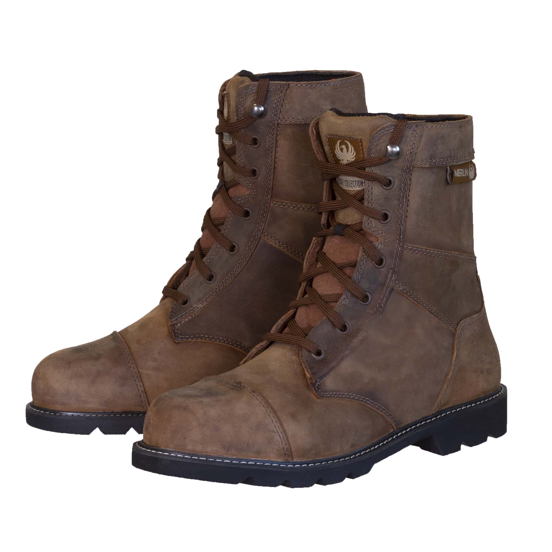 Merlin Bandit D3O Leather Waterproof Boots Brown FREE UK Delivery, FREE 365 Day Returns | Moto Central