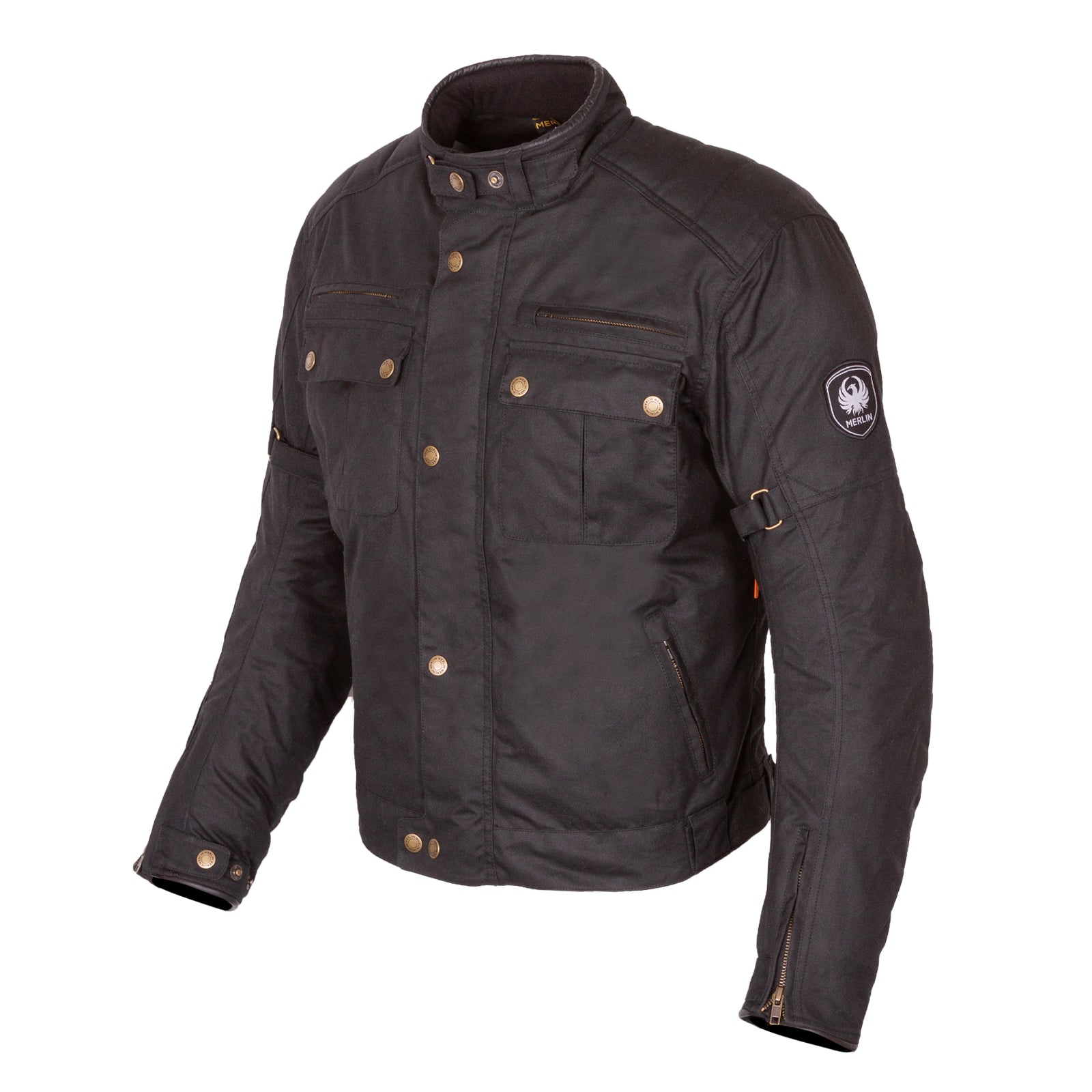 Merlin Barton 2 Wax Jacket Black FREE UK Delivery, FREE 365 Day Returns | Moto Central