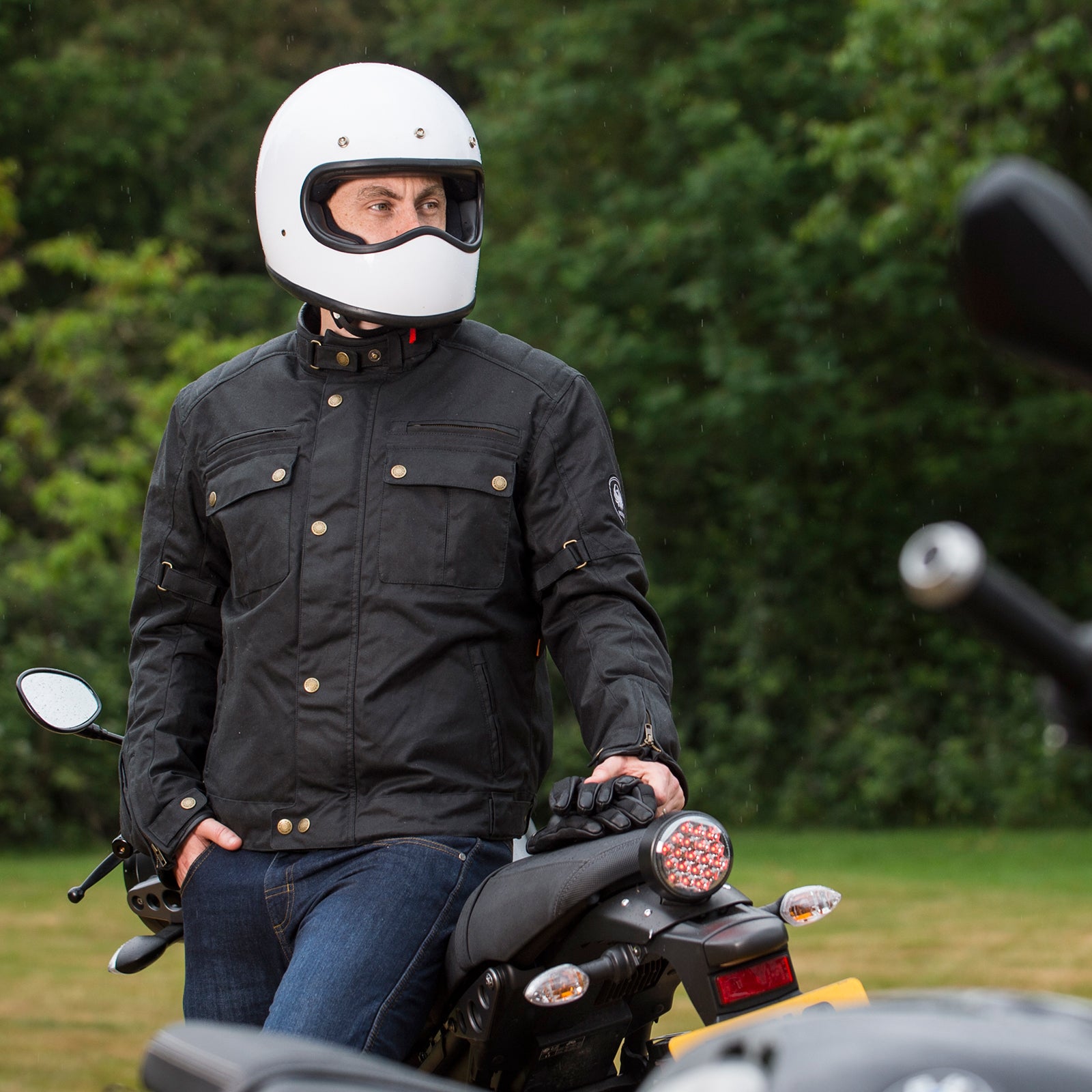 Merlin Barton 2 Wax Jacket Black FREE UK Delivery, FREE 365 Day Returns | Moto Central
