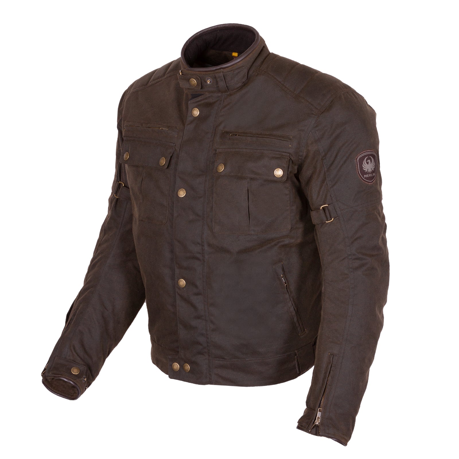 Merlin Barton 2 Wax Jacket Olive FREE UK Delivery, FREE 365 Day Returns | Moto Central