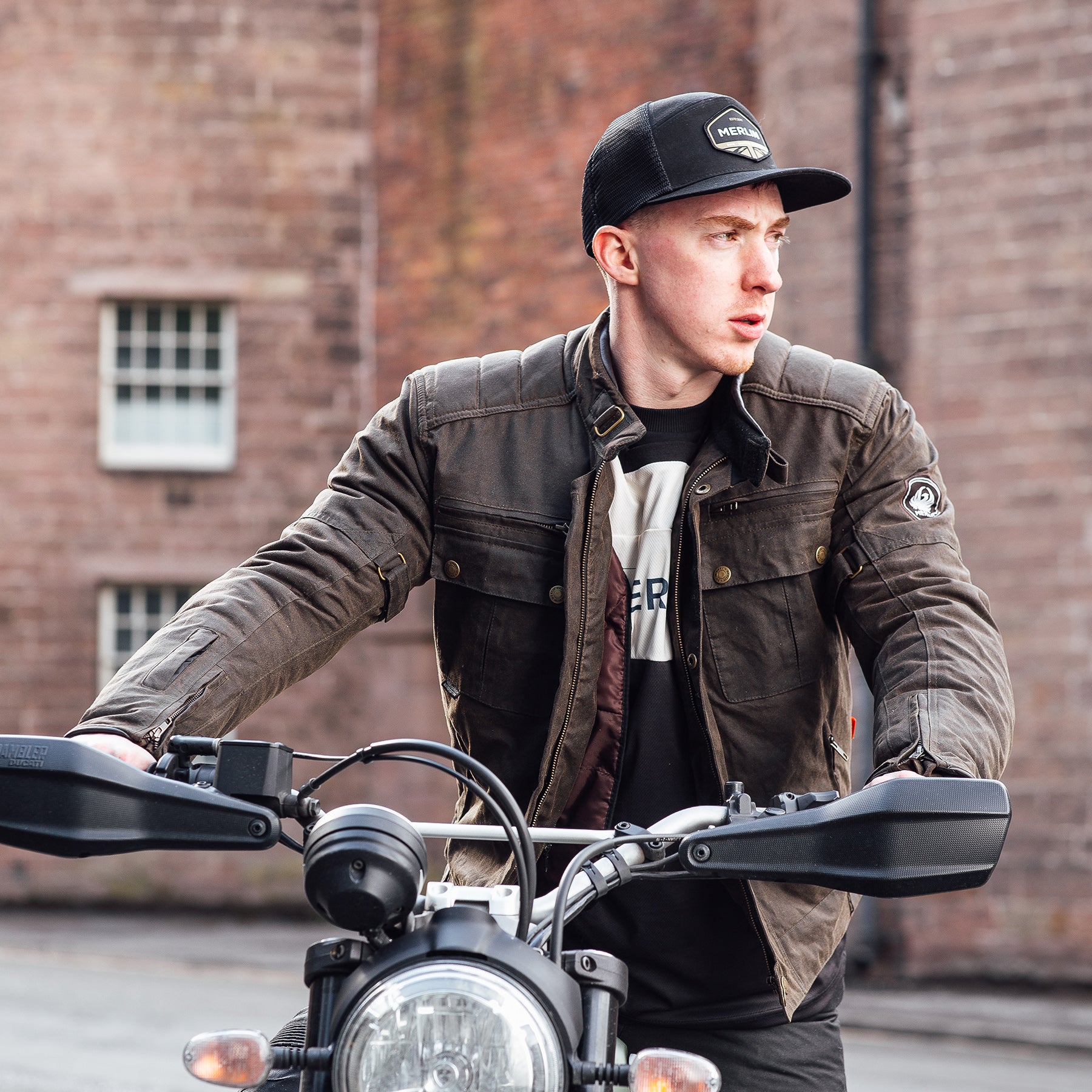 Merlin Barton 2 Wax Jacket Olive FREE UK Delivery, FREE 365 Day Returns | Moto Central
